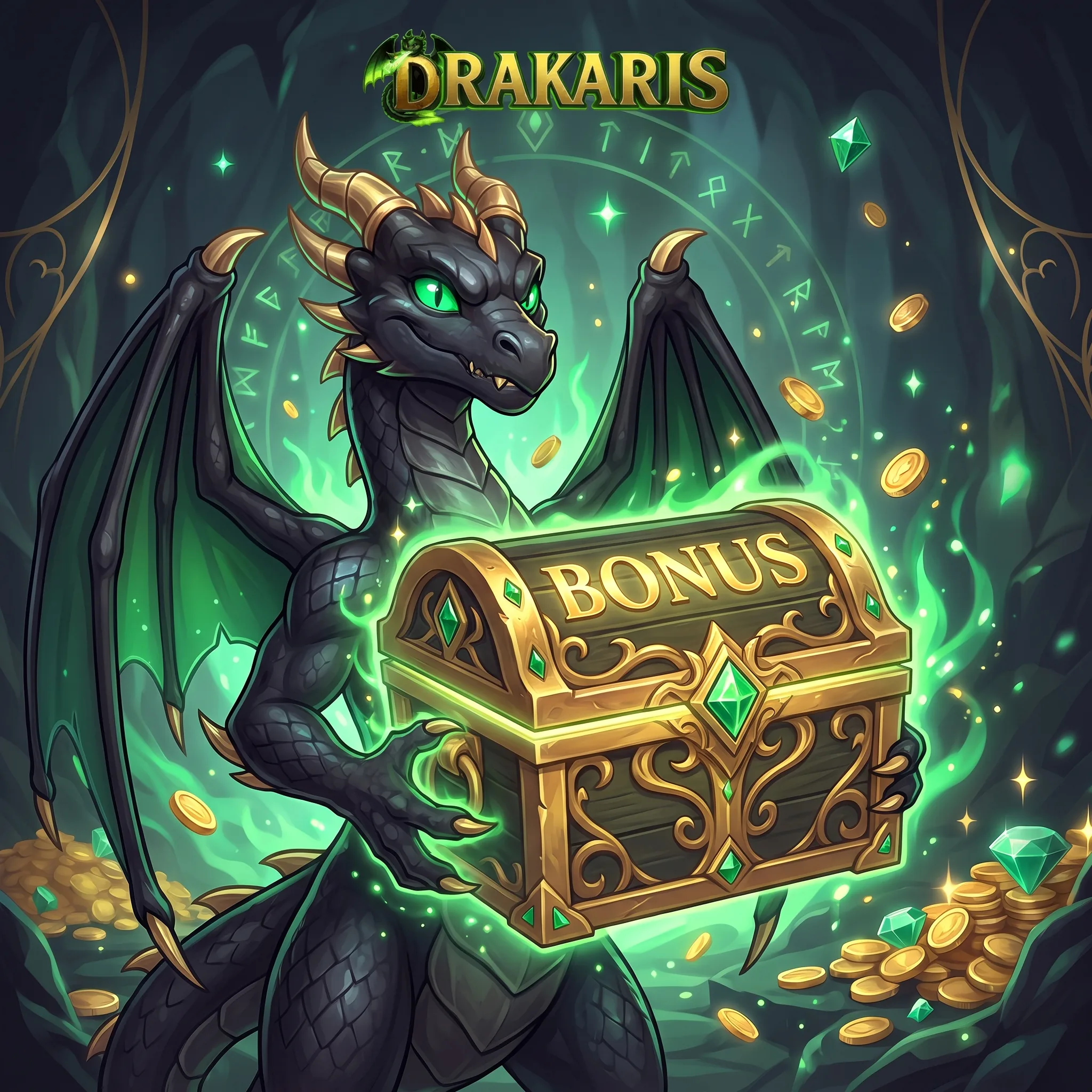 Drakaris Drache mit Bonus-Schatztruhe